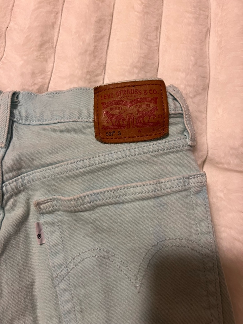 Pastel Sky Blue High-Rise Levi Jeans